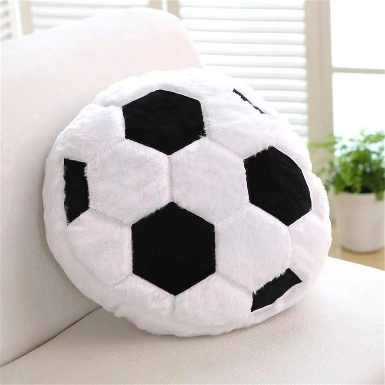 Sports Throw Pillows Stuffed Soccer Pillow Soft Stuffed Basketball Pillows Baseball Soft Throw Pillow Football Shaped Plush Toy Sport Cushion Wiggle Seat Cushion (B, One Size)