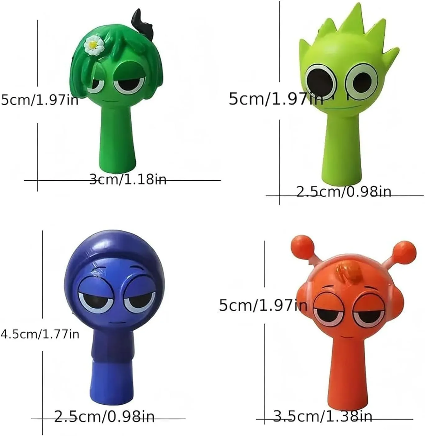 Sprunki Action Figures Set 24pcs Pack Mystery Box Toys Office Room Figurines Decor for Adults Fans Birthday Party Decorations Gift Cake Topper