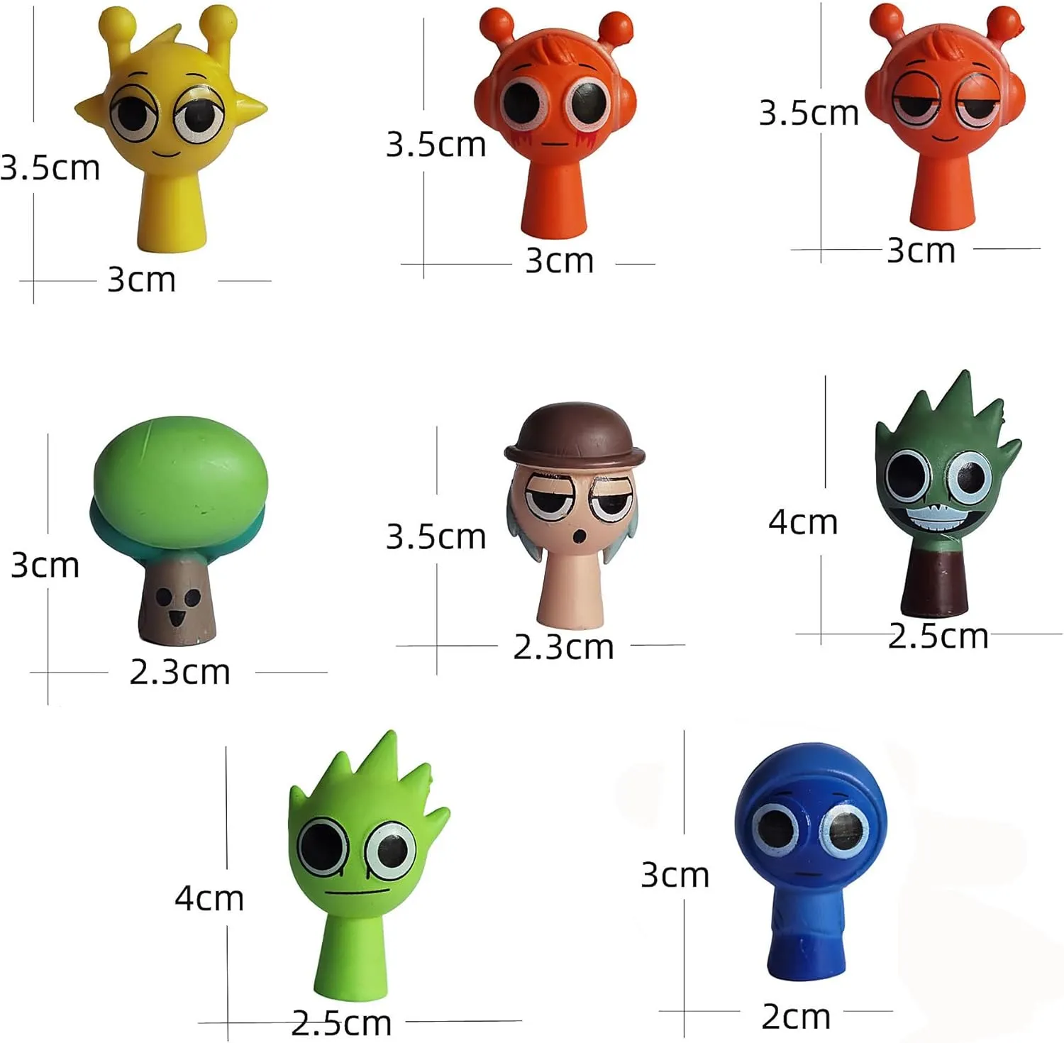 Sprunki Action Figures Set 48pcs Pack Mystery Box Toys Office Room Figurines Decor for Adults Fans Birthday Party Decorations Gift Cake Topper