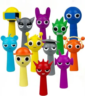 Sprunki Action Figures,Sprunki Toys Sprunkies Game,Office Room Figurine Decor,Easter Egg Hunt kit Gifts for Kids Funs (12Pcs)