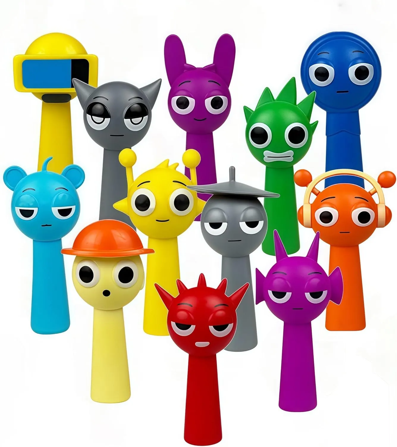 Sprunki Action Figures,Sprunki Toys Sprunkies Game,Office Room Figurine Decor,Easter Egg Hunt kit Gifts for Kids Funs (12Pcs)