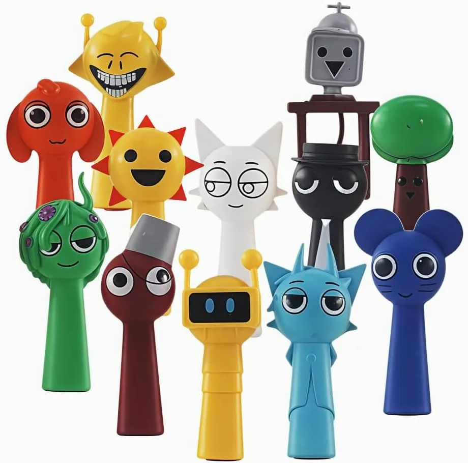 Sprunki Action Figures,Sprunki Toys Sprunkies Game,Office Room Figurine Decor,Gifts for Kids Funs (12Pcs-2)