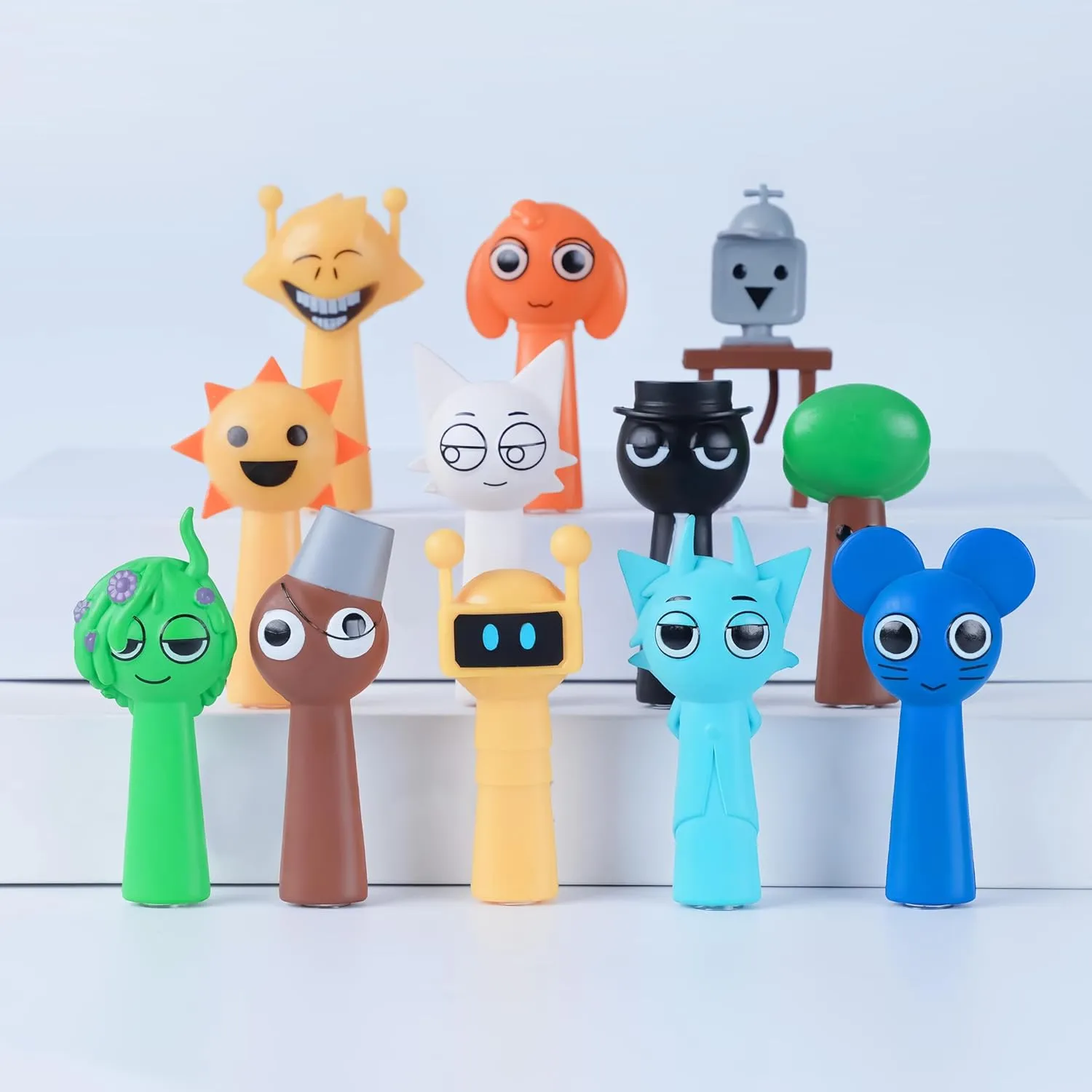 Sprunki Action Figures,Sprunki Toys Sprunkies Game,Office Room Figurine Decor,Gifts for Kids Funs (12Pcs-2)