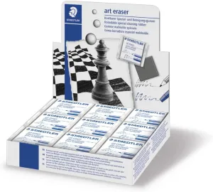 Staedtler kneadable Eraser, Artist Quality Putty Rubber, Moldable kneaded for Graphite and Charcoal, 5427, White