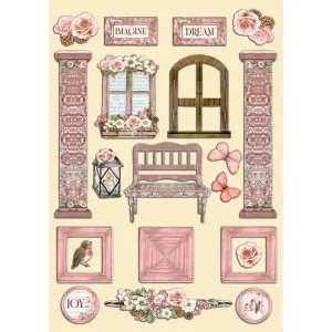 Stamperia A5 Coloured Shape Roseland