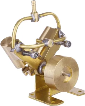 Steam Engine Model Kit, Mini V-Shape Pure Copper Double Cylinder Steam Engine Model Toy Creative Gift