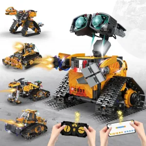 STEM Robot Building Kit for Kids – 5-in-1 Remote & App-Controlled Wall Robotics Set, Engineering Coding Robot Toys, Birthday Gifts for Boys & Girls Ages 6-12  (673 PCS)