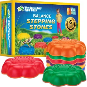 Stepping Stones for Kids - Durable Non-Slip Stones, Promote Toddler Balance & Gross Motor Skills, Obstacle Course Toys for Indoor & Outdoor Play, Ideal Gifts for Toddlers
