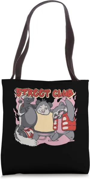 Street Club Scavenger Raccoon Tote Bag