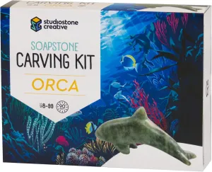 STUDIOSTONE CREATIVE DIY Arts & Crafts Carving Kit Kids Adults Orca Sculpture Soapstone