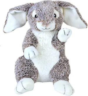 Stuffems Toy Shop Record Your Own Plush 16 inch Gray & White Rabbit - Ready to Love in A Few Easy Steps
