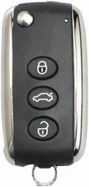 Suede Leather Car Remote Smart Key Fob Case Cover Bag with Keychain Compatible for Bentley Continental GT GTC Mulsanne Flying Spur Arnage(Orange Green)
