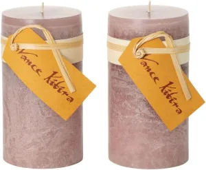 Sullivans Vance Kitira Pillar Candles Set of 2, 6-Inch Mauve Candle Sets, Clean-Burning, Environmental-Friendly, Unscented, Hand-Poured Wax Candles, Home Décor (CT246RMVKIT)