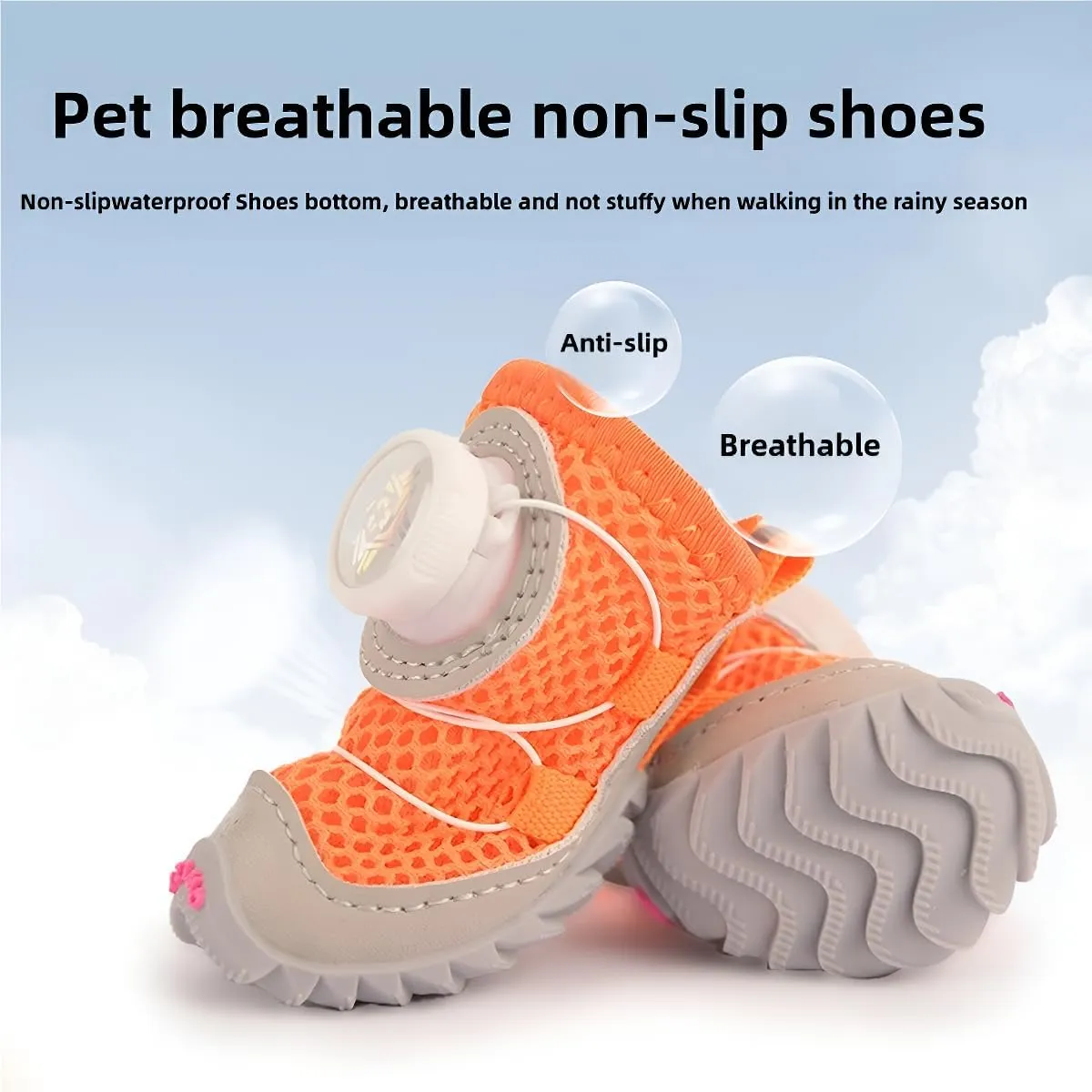 Summer Anti-Skid Breathable Dog Shoes, Suitable for Small and Medium Dogs (French Bulldog/Teddy/Beagle/Corgi/Pomeranian/VIP Dog), Used for Hard Wood Floor, Available in 5 Sizes (2Pcs) (Black, 4)