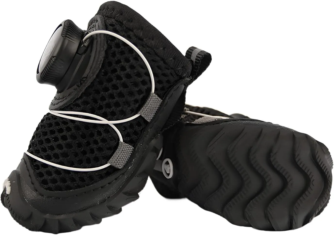 Summer Anti-Skid Breathable Dog Shoes, Suitable for Small and Medium Dogs (French Bulldog/Teddy/Beagle/Corgi/Pomeranian/VIP Dog), Used for Hard Wood Floor, Available in 5 Sizes (2Pcs) (Black, 4)