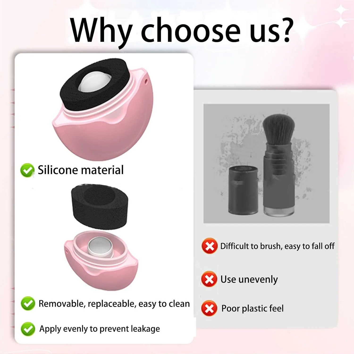 Sun Screen Applicator, Portable Refillable Applicator, Rotating Roller With Replacement Sponges, Experience Fast and Easy Application Experience(2pcs pink purple)