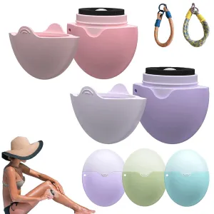 Sun Screen Applicator, Portable Refillable Applicator, Rotating Roller With Replacement Sponges, Experience Fast and Easy Application Experience(2pcs pink purple)