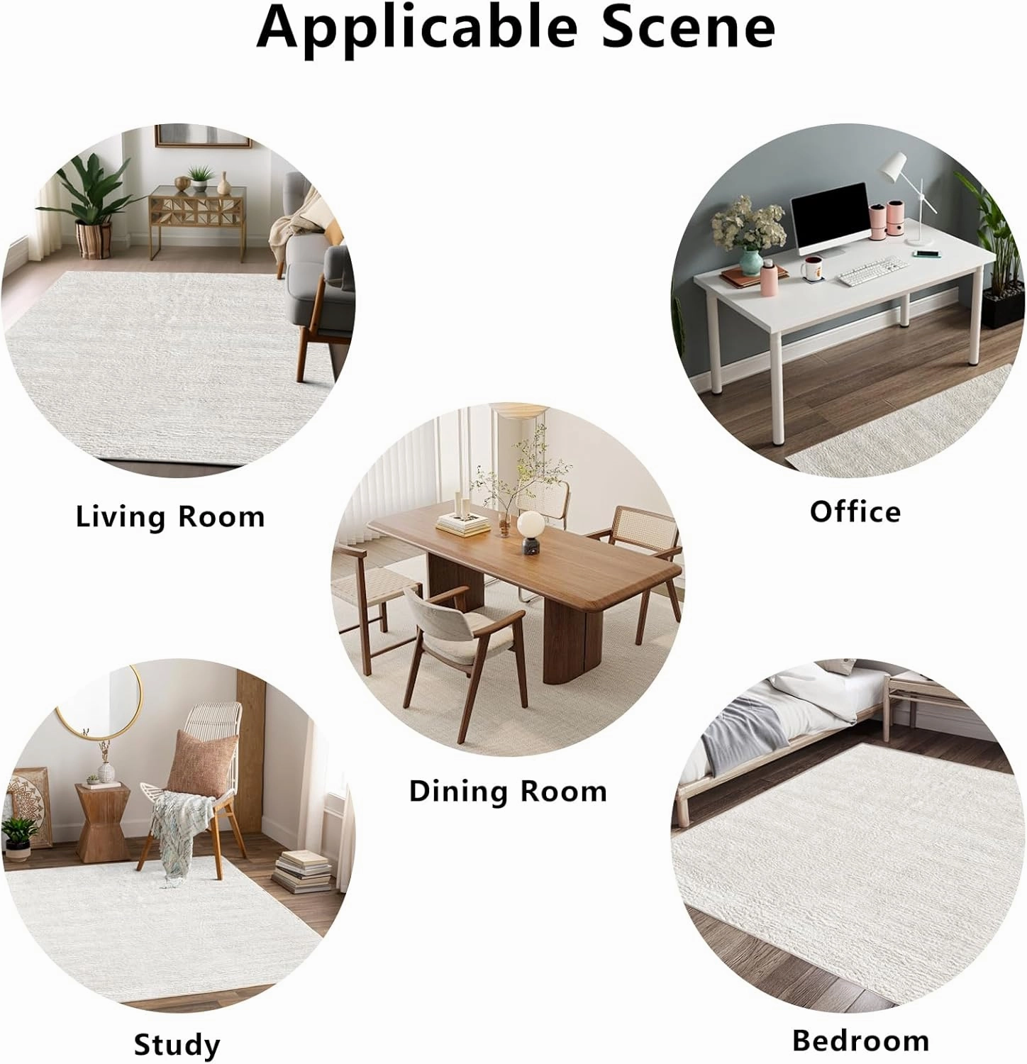 Sunset Flower Rugs for Bedroom, Mountain Area Rug 5x7, Landscape Painting Rugs for Living Room, Sunset Flower Rug, Non Slip Washable Rug - 5 x 7 ft, Home Deco Indoor Carpet