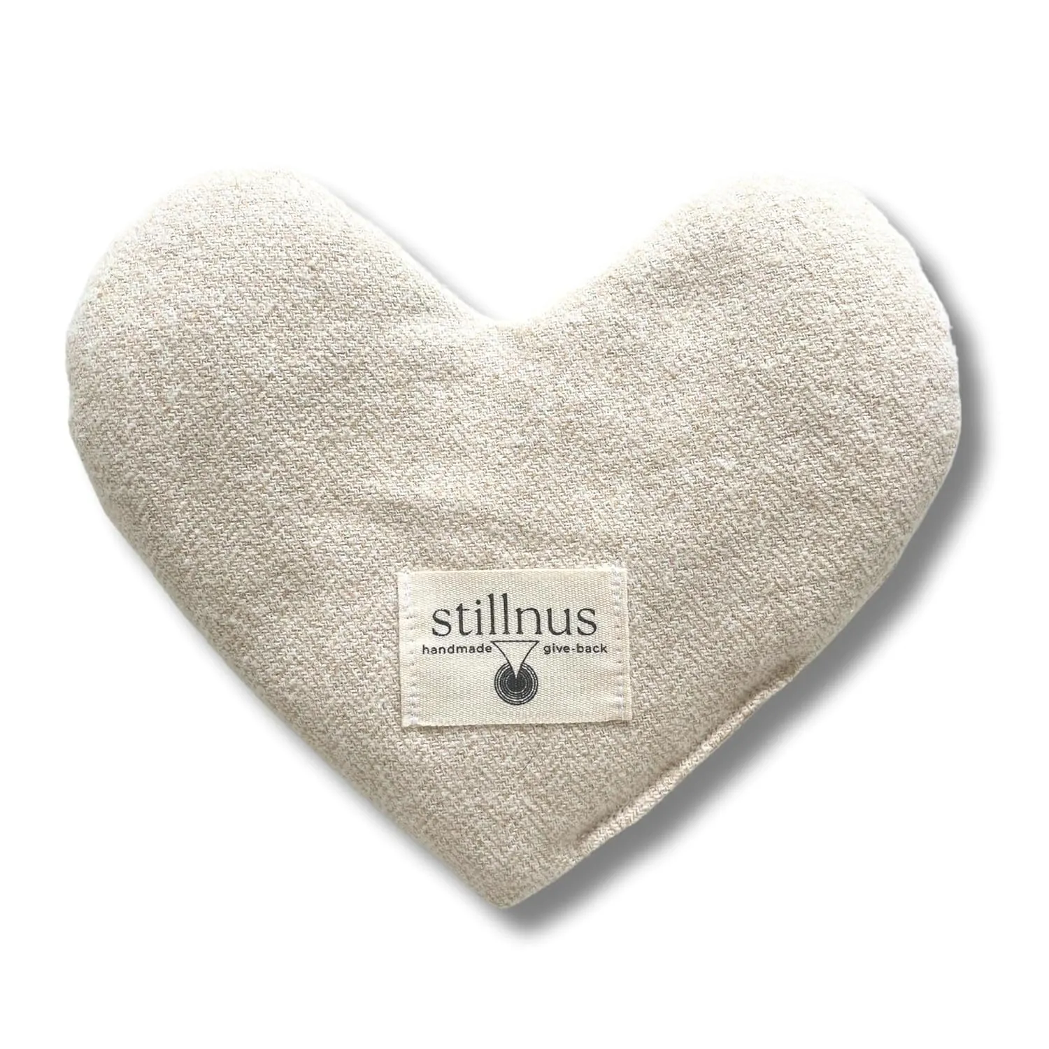 Sustainable Heart Eye Pillow – Neutral Weighted Lavender   Flaxseed Compress – Sensory Sleep Mask for Meditation, Anxiety Relief & Emotional Grounding – Organic & Reusable