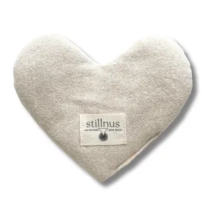 Sustainable Heart Eye Pillow – Neutral Weighted Lavender   Flaxseed Compress – Sensory Sleep Mask for Meditation, Anxiety Relief & Emotional Grounding – Organic & Reusable