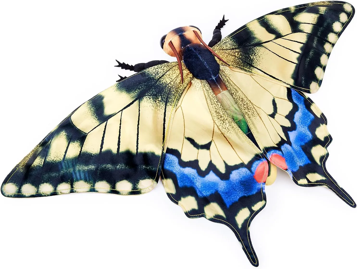 Swallowtail Butterfly Plush Toy, Large Swallowtail Butterfly Stuffed Animals 16in, Realistic Soft Big Butterfly Plushie Model Toy, Unique Plush Gift Collection for Kids