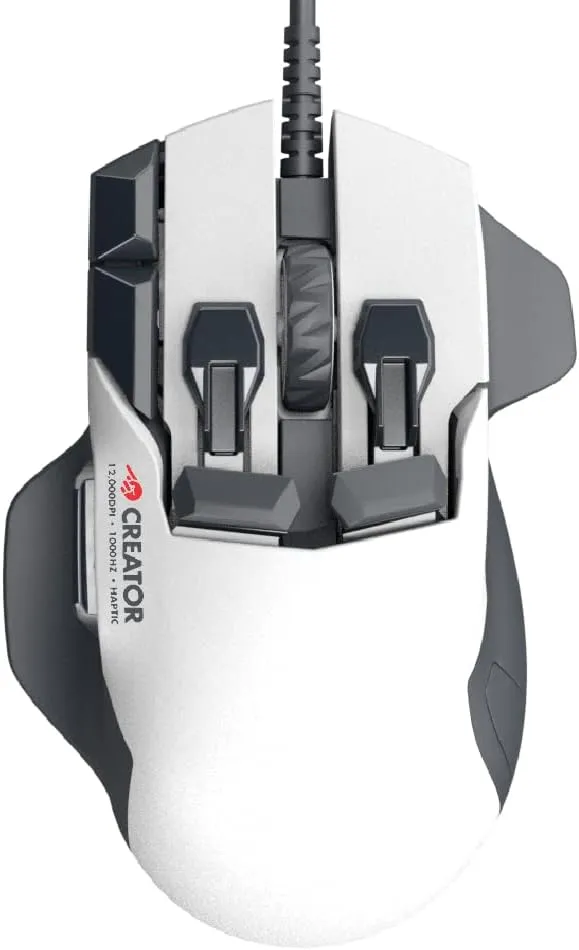 Swiftpoint Creator Wired 3D CAD Mouse, 13 Customizable Buttons, Onboard Memory, Profiles for Canva, Adobe, Solidworks, Da Vinci Resolve, 12,000 DPI, Ergonomic Design for Creative Design Professionals