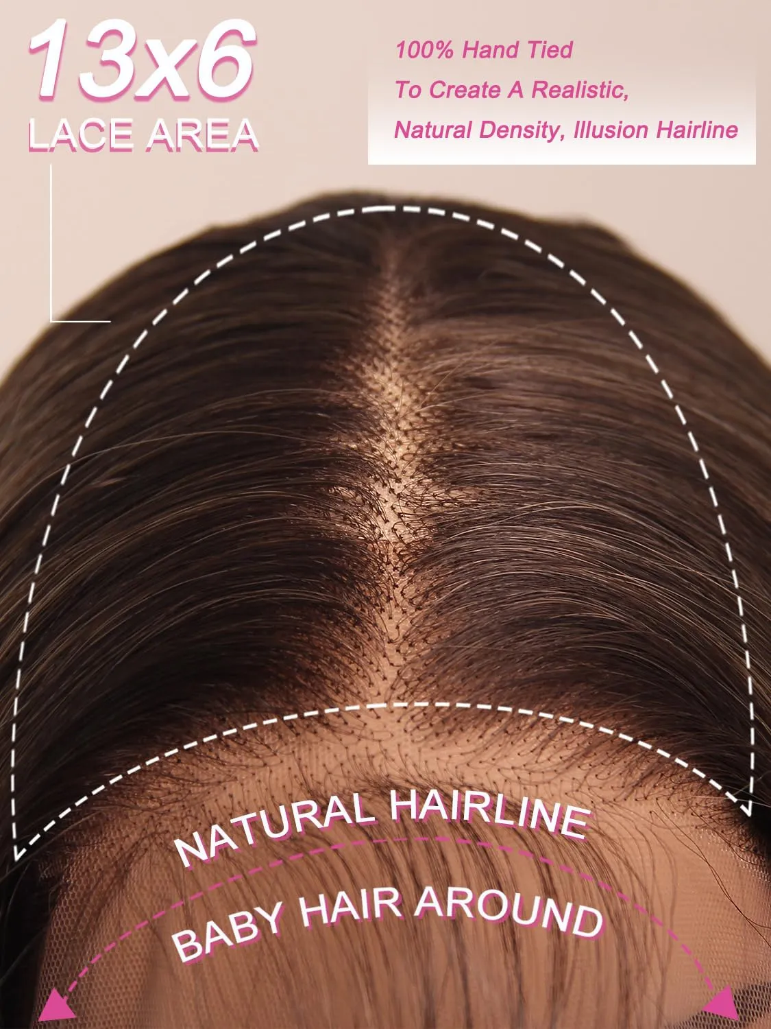 Synthetic Lace Front Wig for Women, Ombre Blonde Synthetic Wig,13x6 Hd Lace Front, 26 Inch Long Wavy, Heat Resistant Fiber, Deep Parting, with Baby Hair, Natural Hairline
