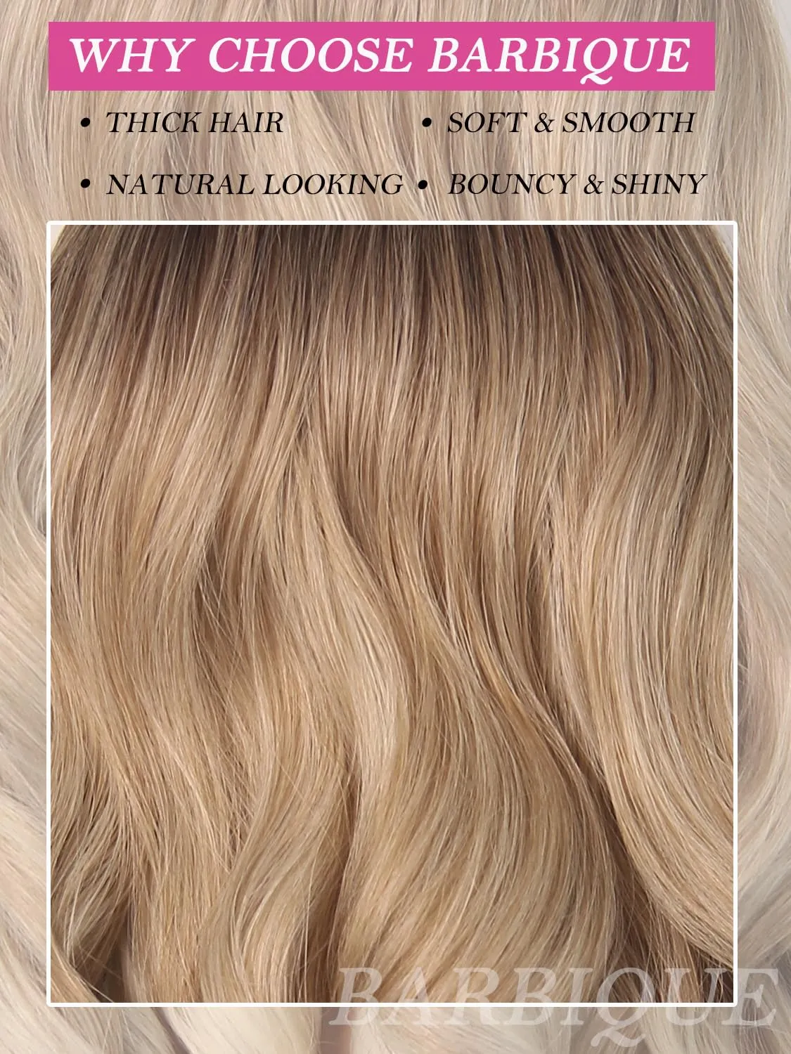 Synthetic Lace Front Wig for Women, Ombre Blonde Synthetic Wig,13x6 Hd Lace Front, 26 Inch Long Wavy, Heat Resistant Fiber, Deep Parting, with Baby Hair, Natural Hairline