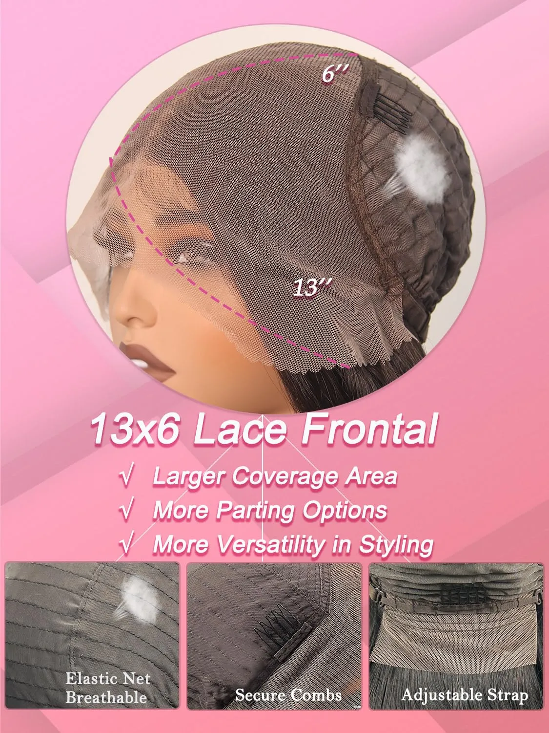 Synthetic Lace Front Wig for Women, Ombre Blonde Synthetic Wig,13x6 Hd Lace Front, 26 Inch Long Wavy, Heat Resistant Fiber, Deep Parting, with Baby Hair, Natural Hairline