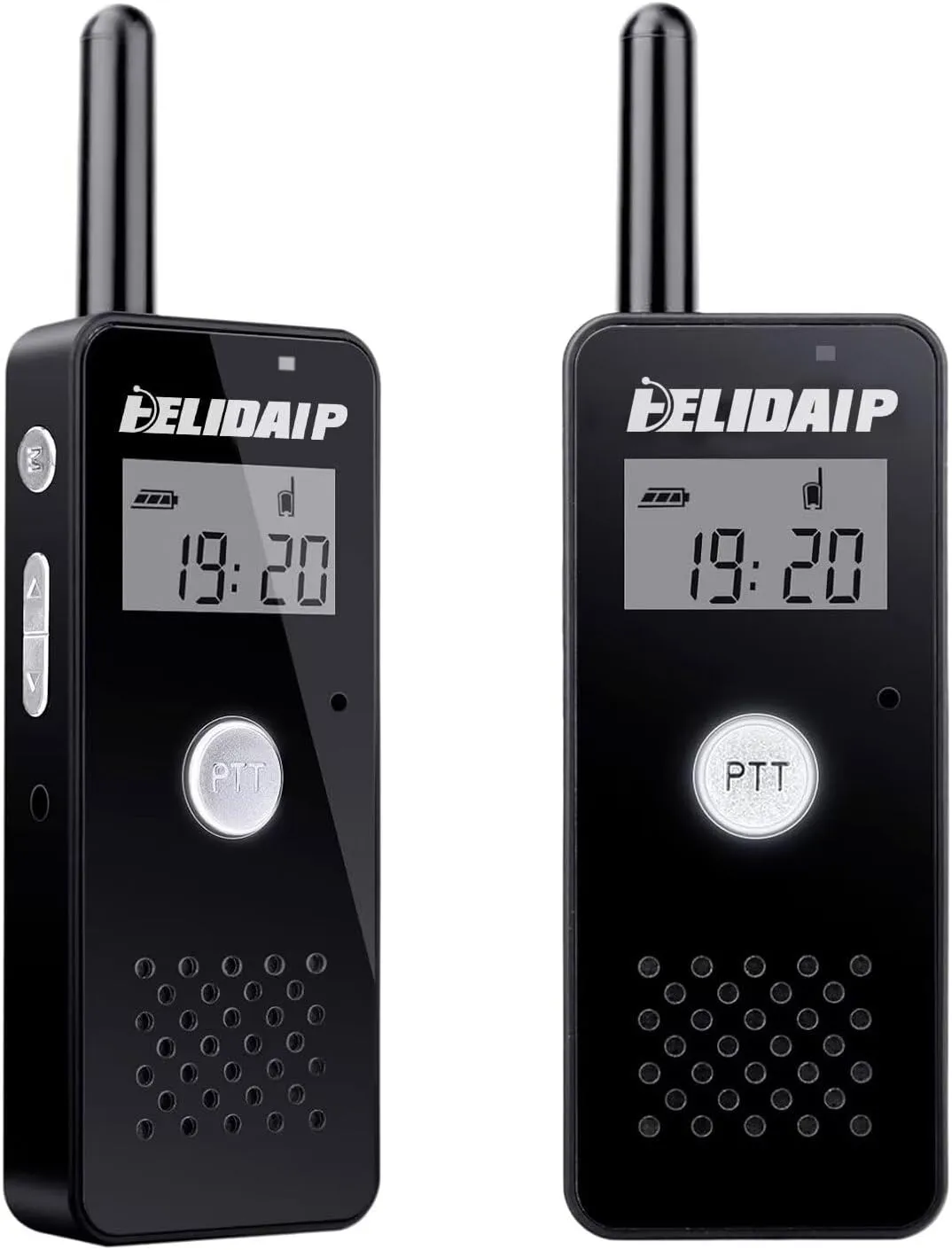 T-M16 Small Walkie Talkies,Portable Two Way Radio with Earpiece & Mic Set Headsets,VOX Hands Free for Restaurants,Hotel,Sports & Outdoor Activities,Hospitals,Tourism,Black 2 Pack
