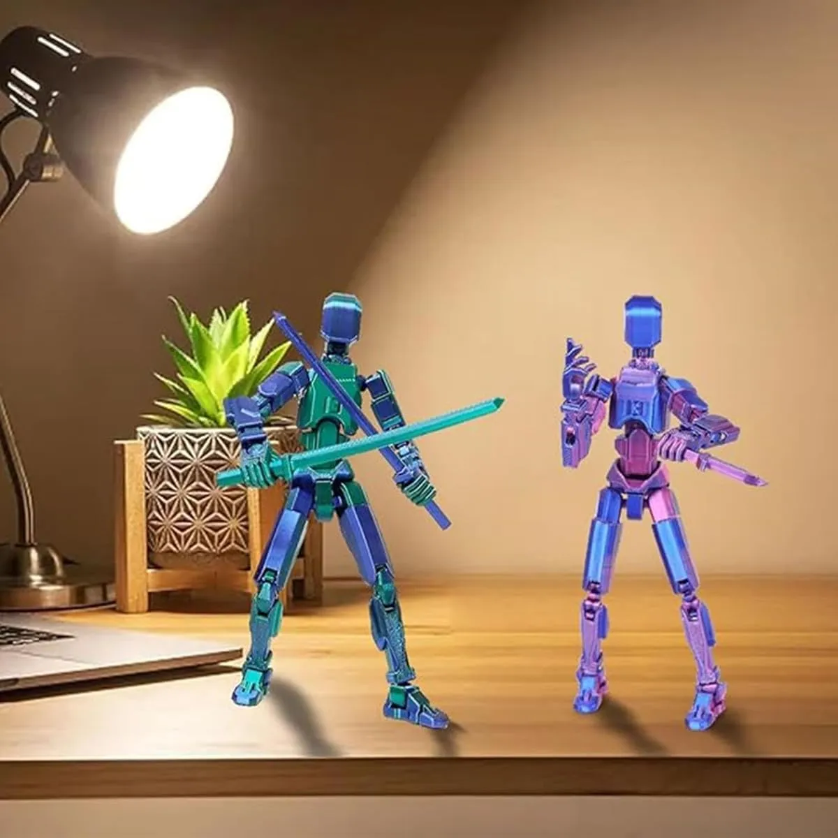 T13 Action Figure Set - Assembly Completed,Dummy Titan 13 3D Printed Toy Multi-Jointed Gifts,Robot 13 Action Figures for Collectors Desktop Decorations (3pcs*A)