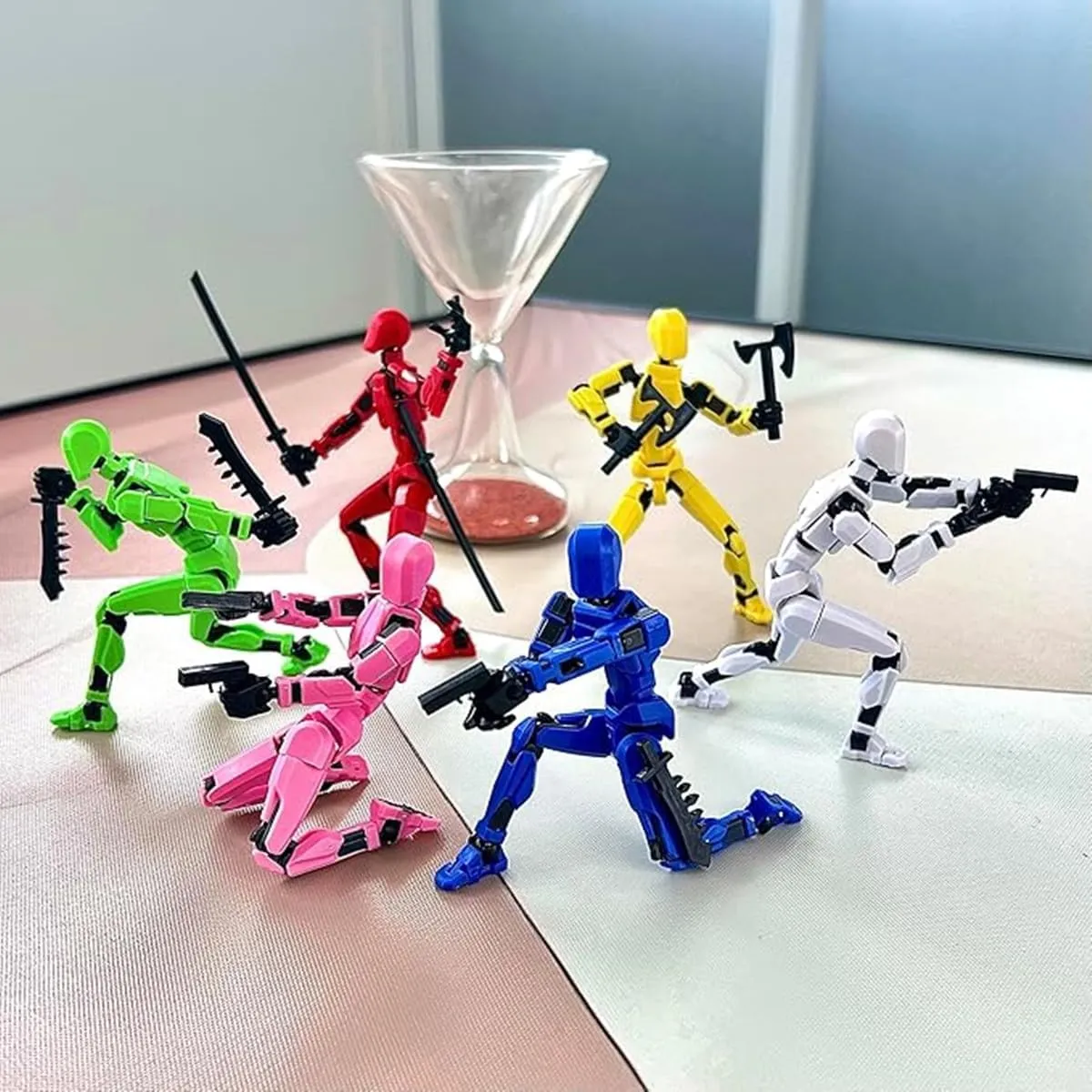 T13 Action Figure Set - Assembly Completed,Dummy Titan 13 3D Printed Toy Multi-Jointed Gifts,Robot 13 Action Figures for Collectors Desktop Decorations (3pcs*A)