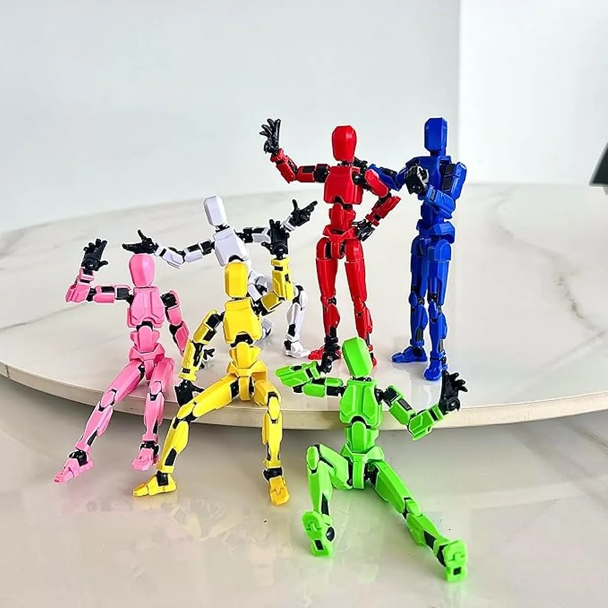 T13 Action Figure Set - Assembly Completed,Dummy Titan 13 3D Printed Toy Multi-Jointed Gifts,Robot 13 Action Figures for Collectors Desktop Decorations (3pcs*A)