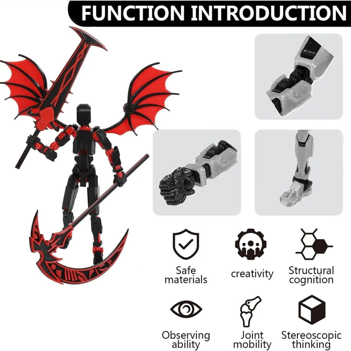 T13 Action Figure Set - Assembly Completed,Dummy Titan 13 3D Printed Toy Multi-Jointed Gifts,Robot 13 Action Figures for Collectors Desktop Decorations (3pcs*A)