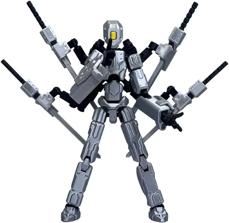 T13 Action Figures Helix Robot 8 Inch, Assembly Completed T 13,3D Printed Robo 13 - The Premium Action Figures for Sci-Fi Enthusiasts (Grey)