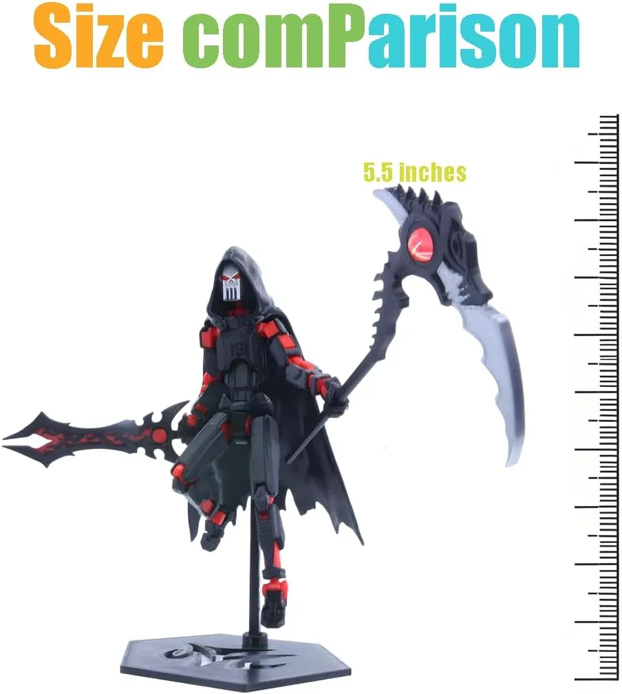 T13 Robot Action Figure 3D Printed -Assembly Completed, Multi-Jointed Movable Lucky 13, Death Joint Man Desktop Collectible