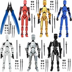 T13 Action Figure Titan 13 3D Printed Action Figure Lucky 13 Dummy 13 with Nipper
