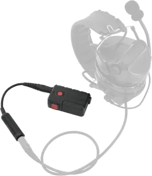 Tactical Headset Extension Line U174 Plug PTT with Bluetooth，Compatible with Mobile Phone，for COMTAC, AMP,Sordin etc. Series headsets(Black)