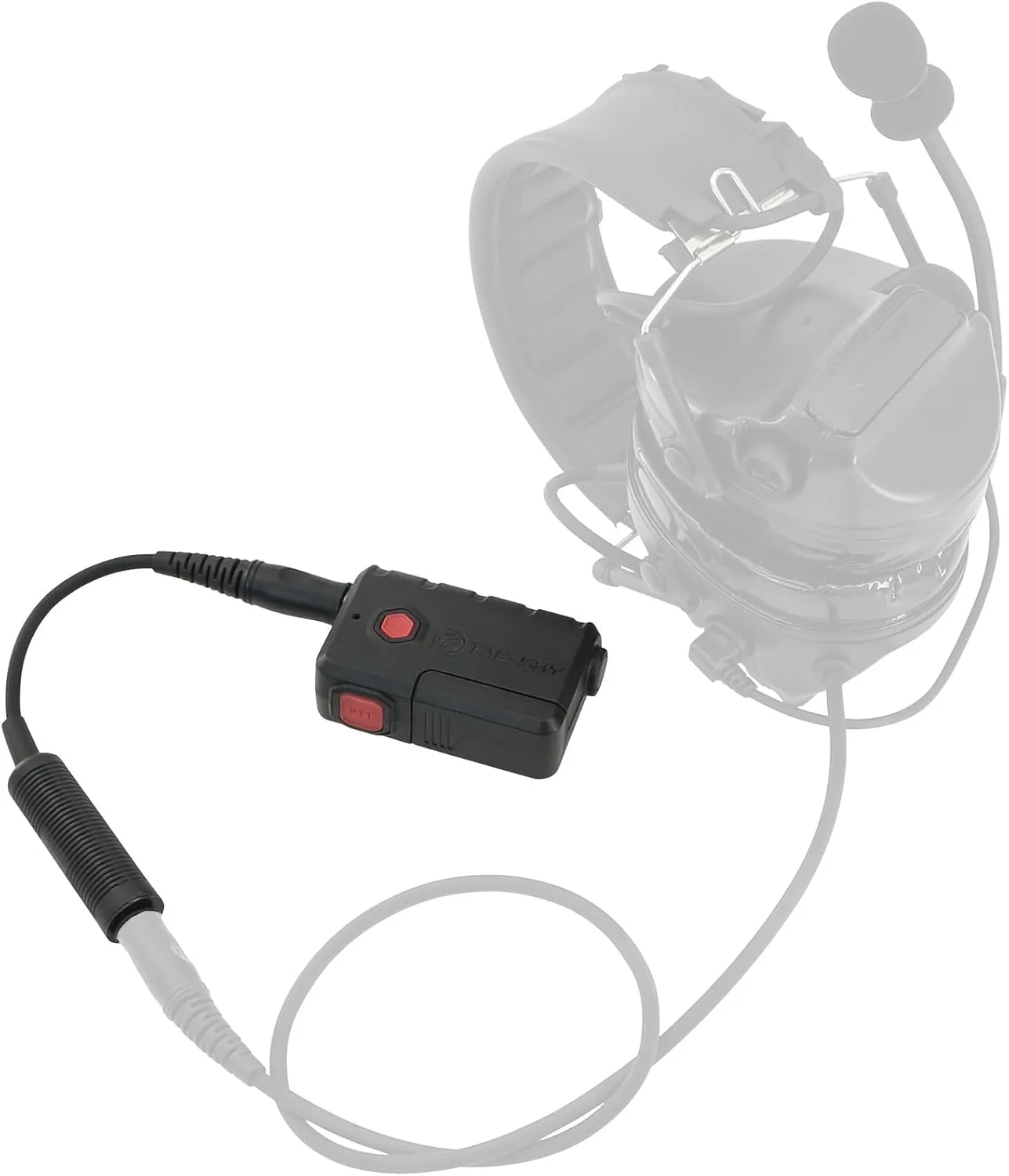 Tactical Headset Extension Line U174 Plug PTT with Bluetooth，Compatible with Mobile Phone，for COMTAC, AMP,Sordin etc. Series headsets(Black)
