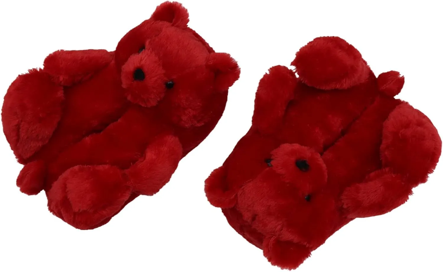 Teddy Bear Slippers, Christmas Cute Winter Warm Fluffy Fuzzy Soft Cute Animal Slippers Women House Indoor Cartoon Women Girls
