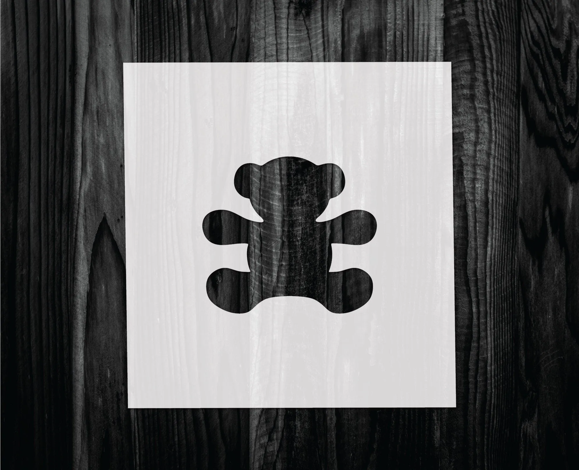 Teddy Bear Stencil, Mylar reusable stencil, Stencil, FAST SHIPPING