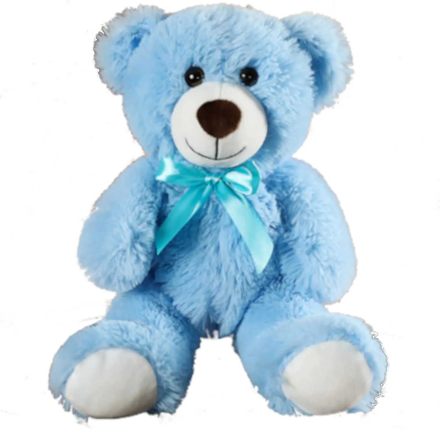 Teddy Bear Stuffed Animal 14 Inch Valentines Day Stuffed Animals - Super Soft Teddy Bears with Ribbon, Cute Teddy Bear for Girlfriend, Boyfriend, Baby Shower, Girls, Boys (Blue)