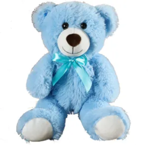 Teddy Bear Stuffed Animal 14 Inch Valentines Day Stuffed Animals - Super Soft Teddy Bears with Ribbon, Cute Teddy Bear for Girlfriend, Boyfriend, Baby Shower, Girls, Boys (Blue)
