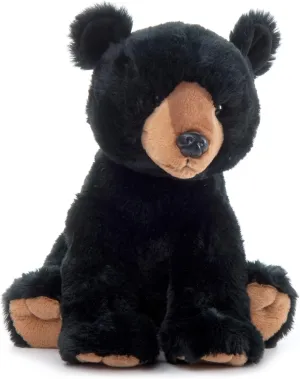 The Petting Zoo Black Bear Stuffed Animal, Gifts for Kids, Wild Onez Zoo Animals, Black Bear Plush Toy 12 inches