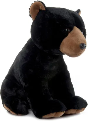 The Petting Zoo Black Bear Stuffed Animal, Gifts for Kids, Wild Onez Zoo Animals, Jumbo Black Bear Plush Toy 20 inches