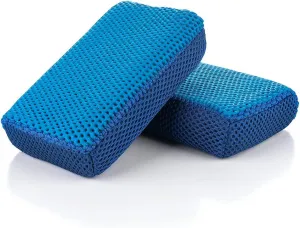 The Rag Company - Ultra Clay Scrubber - Fast and Effective Removal of Paint Contaminants, Light Overspray, and More; Dual Sided Design for Scrubbing and Clay Work; Deep Clean Glass (2-Pack)