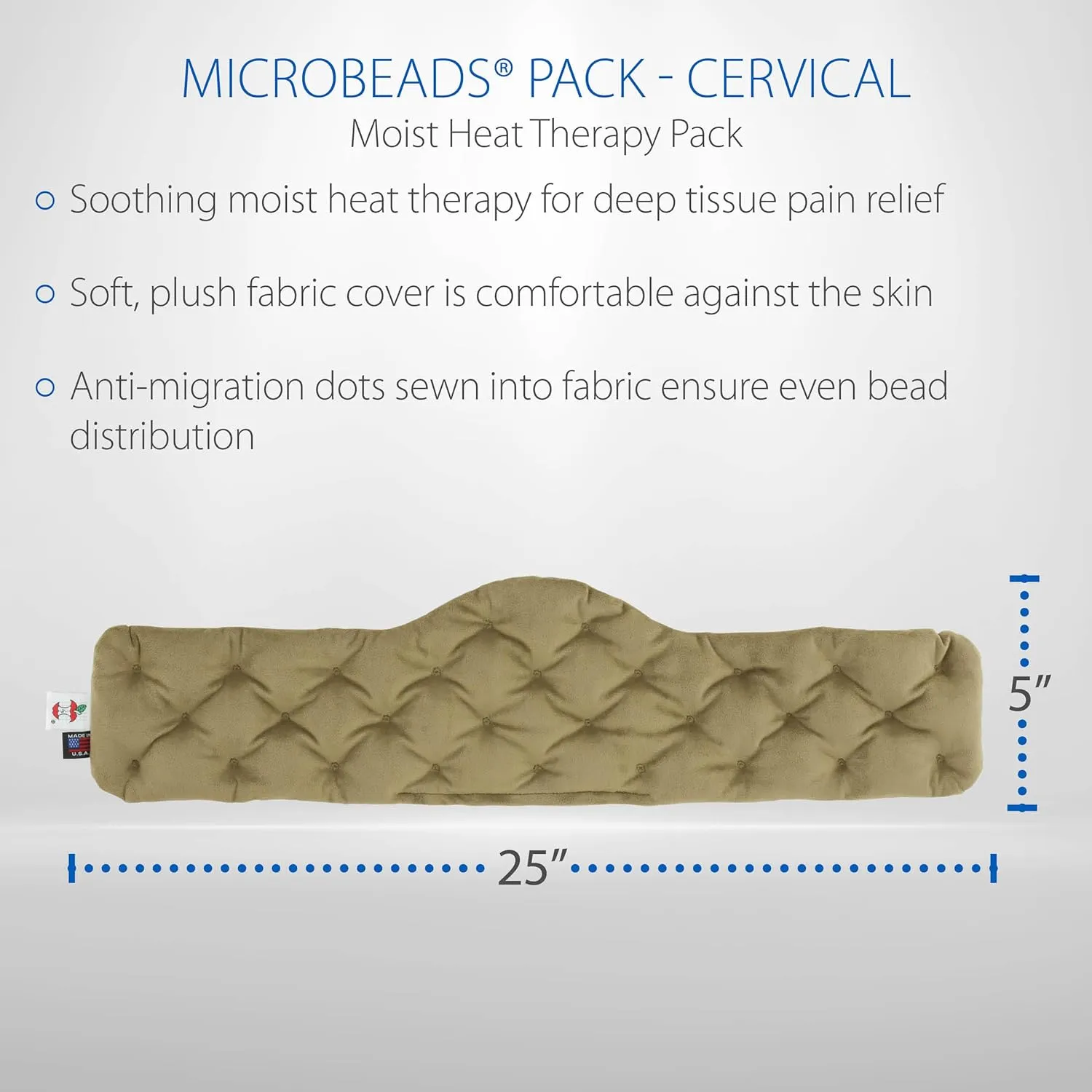 Thoughtful Holiday Gift; Core Products MicroBeads Moist Heat Therapy Pack (5" x 25"); Delivers targeted Moist Heat to Soothe Neck Pain-Perfect for Cozy Relief All Winter