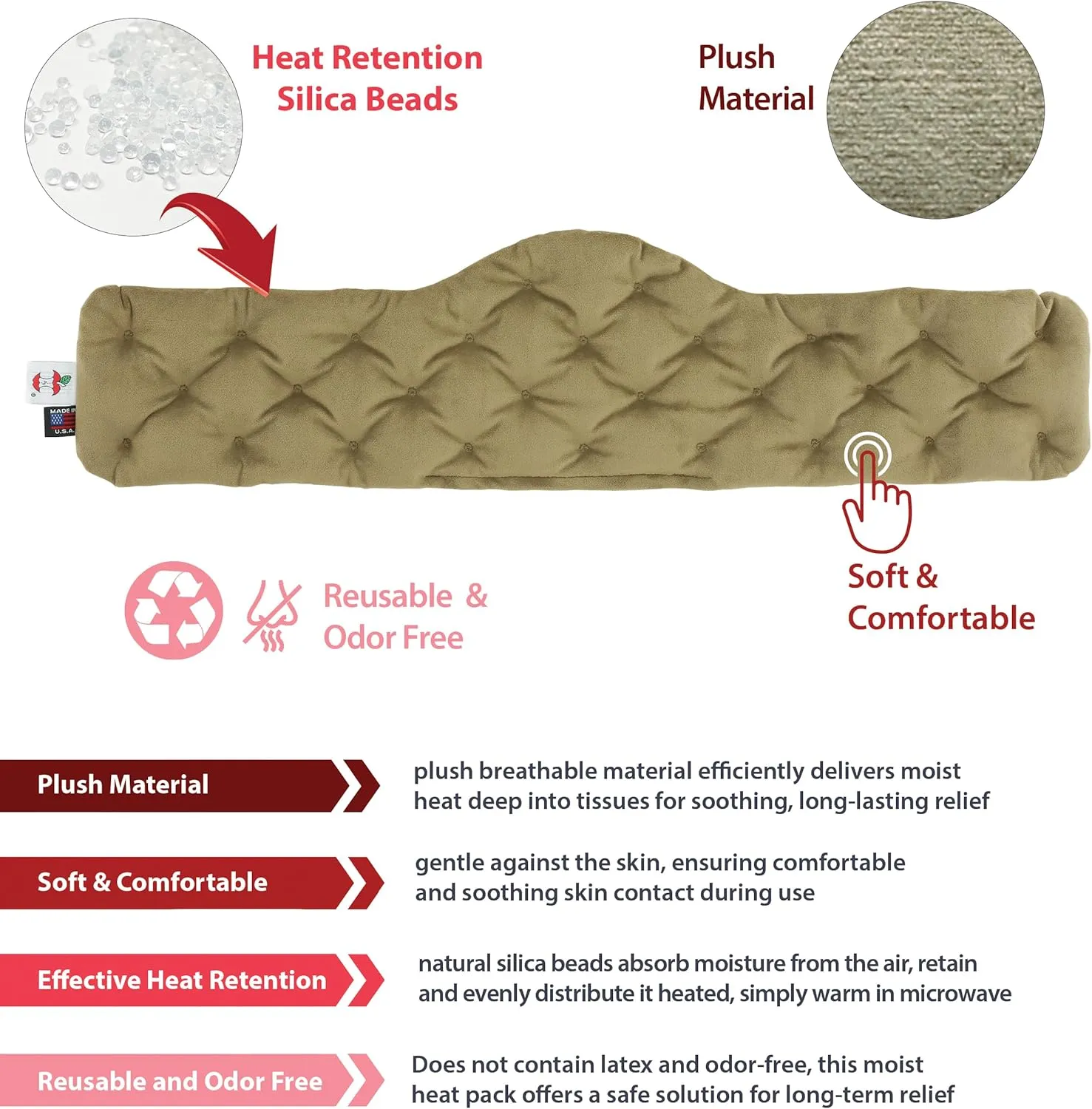 Thoughtful Holiday Gift; Core Products MicroBeads Moist Heat Therapy Pack (5" x 25"); Delivers targeted Moist Heat to Soothe Neck Pain-Perfect for Cozy Relief All Winter