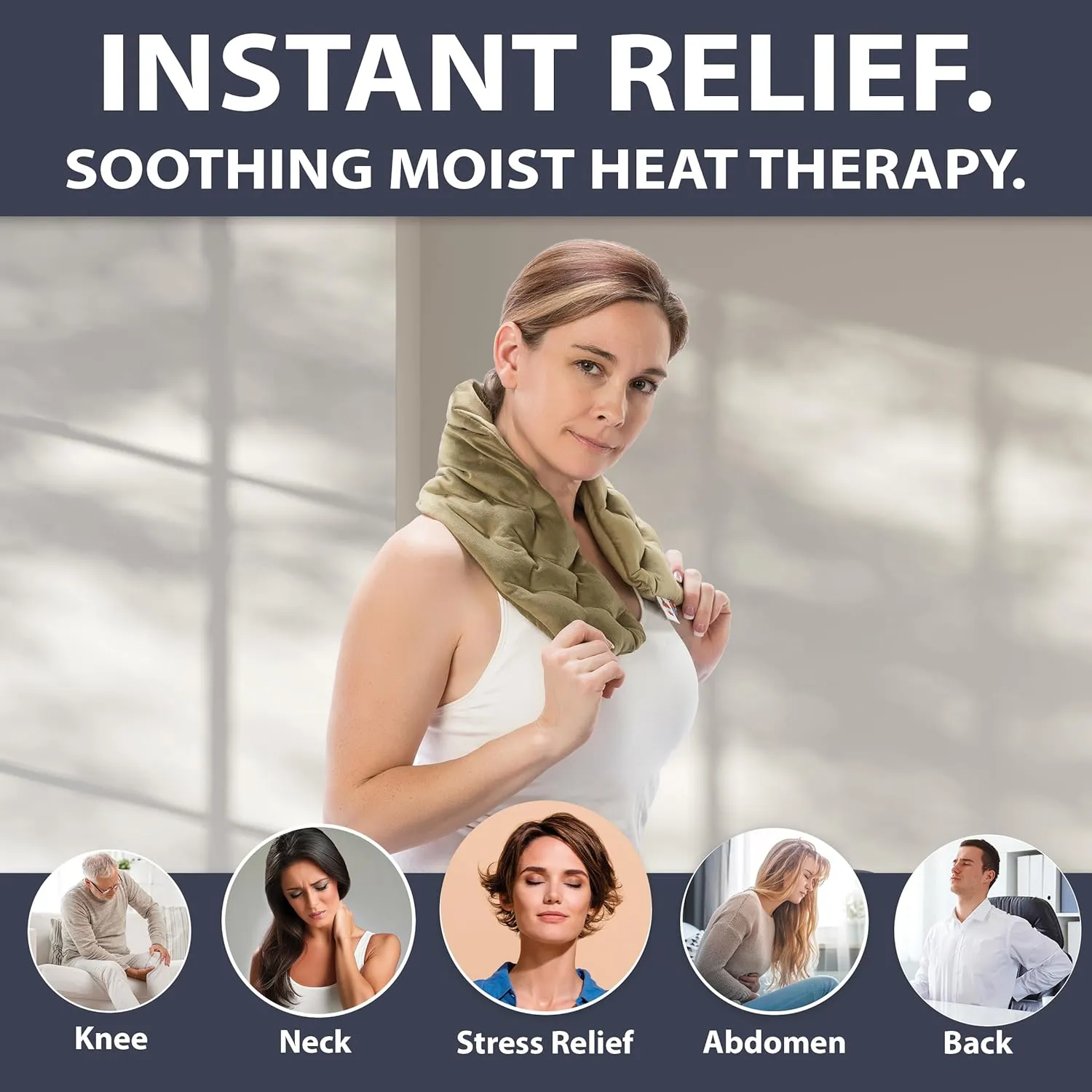 Thoughtful Holiday Gift; Core Products MicroBeads Moist Heat Therapy Pack (5" x 25"); Delivers targeted Moist Heat to Soothe Neck Pain-Perfect for Cozy Relief All Winter