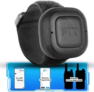 TIDRADIO Wireless Programmer for Baofeng Radio 5RM, UV-5R, UV-5G Plus,APP & PC Programmable/Bluetooth PTT Button with MIC for TD-H3 Plus & 3rd Gen TD-H8 /for ODmaster APP Talking,3-in-1(Only E-manual)